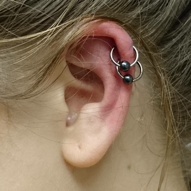 Double helix piercing
