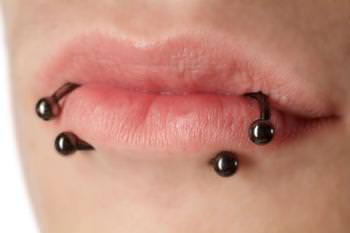 bad lip piercing infection